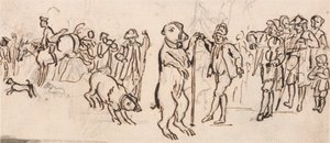 Muzikanten en een Optredende Beer door Paul Sandby